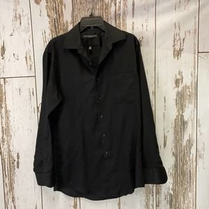 Men's Black Geoffrey Beene Fitted Shirt Size 15- 32/33
